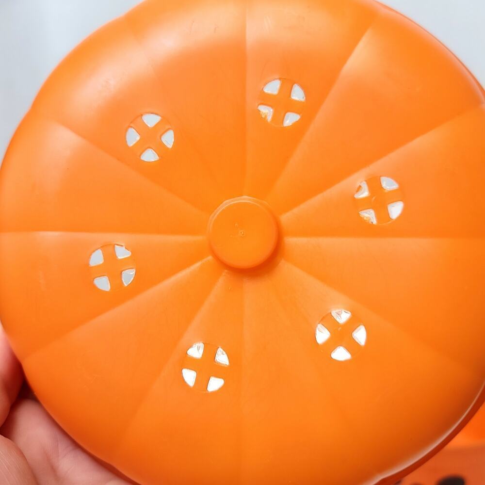 Vintage 1986 McDonald's McBoo Halloween Pumpkin Pail Bucket w/ Lid​ - Picture 7 of 13